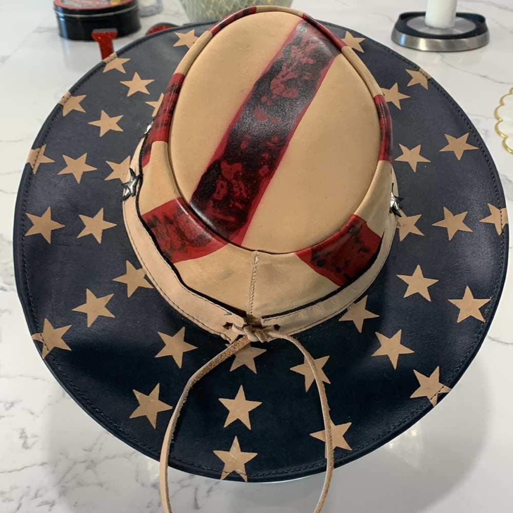 Genuine Bullhide‎ U. S. Flag Hat. Size M - Picture 14 of 16